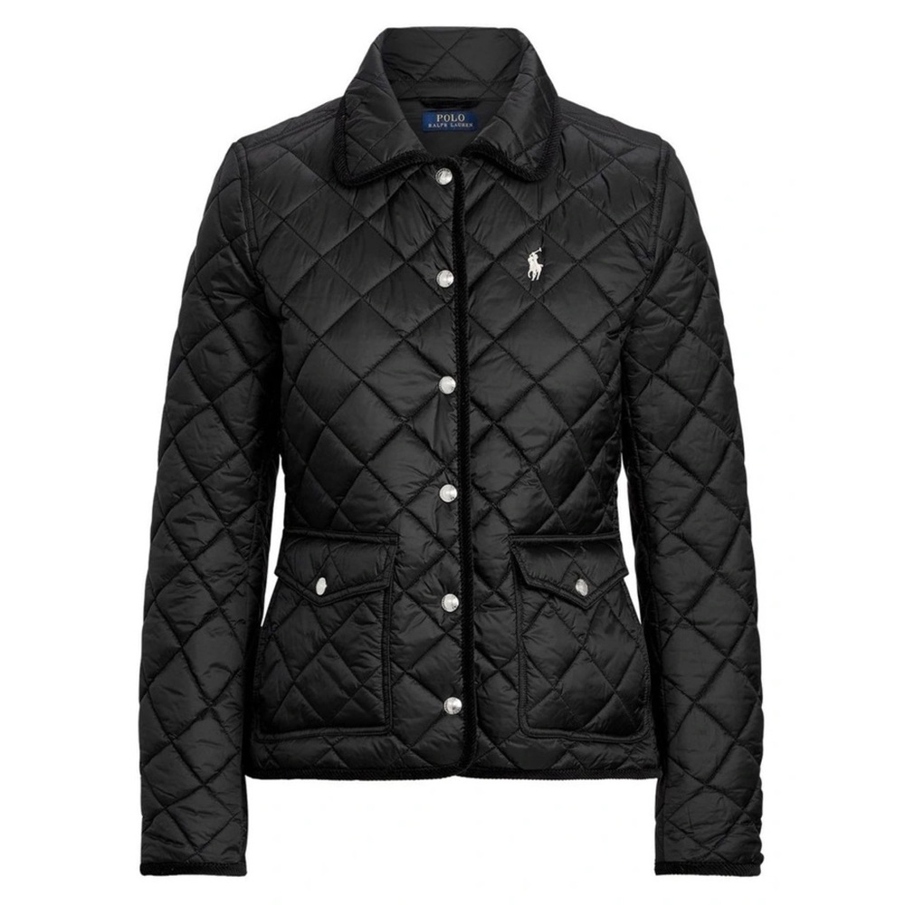 NWT Polo Ralph Lauren Cropped Barn Quilted Jacket Black M Medium
